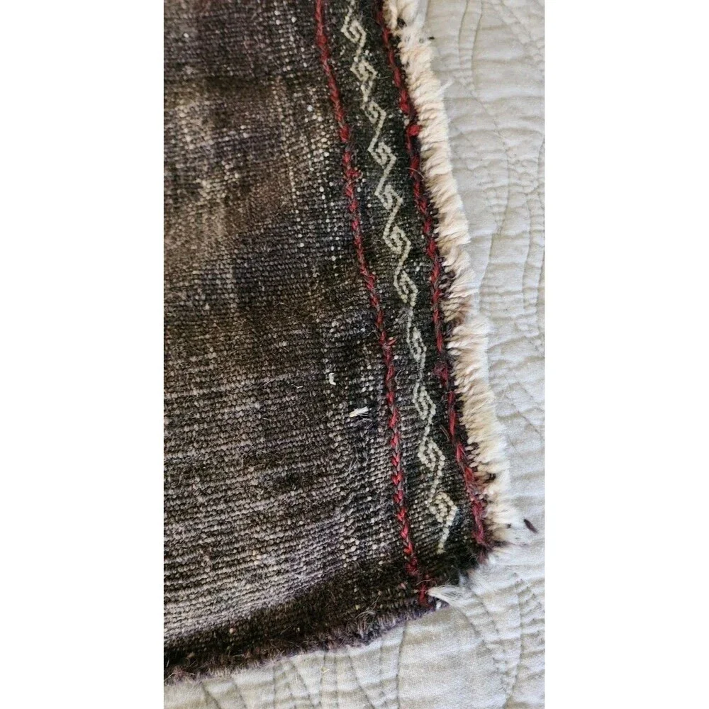 Antique Hand Knotted Wool Khorjin Double Saddlebag Tribal Rug 56x31.5